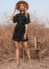 Lace Pure Black boho dress